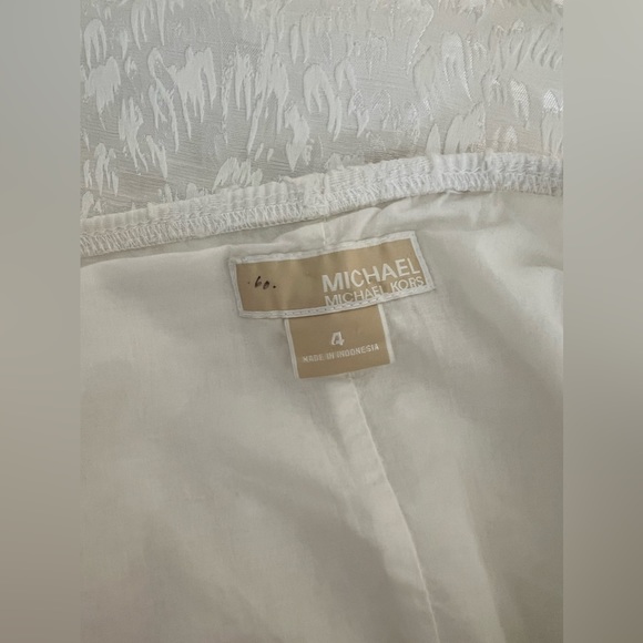 MICHAEL KORS Strapless White Maxi Dress Gorgeous Size 4 - Picture 5 of 7